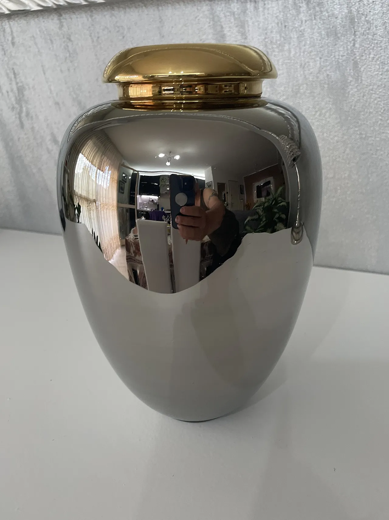 Bosa Ceramics silver vase, 1980s 6
