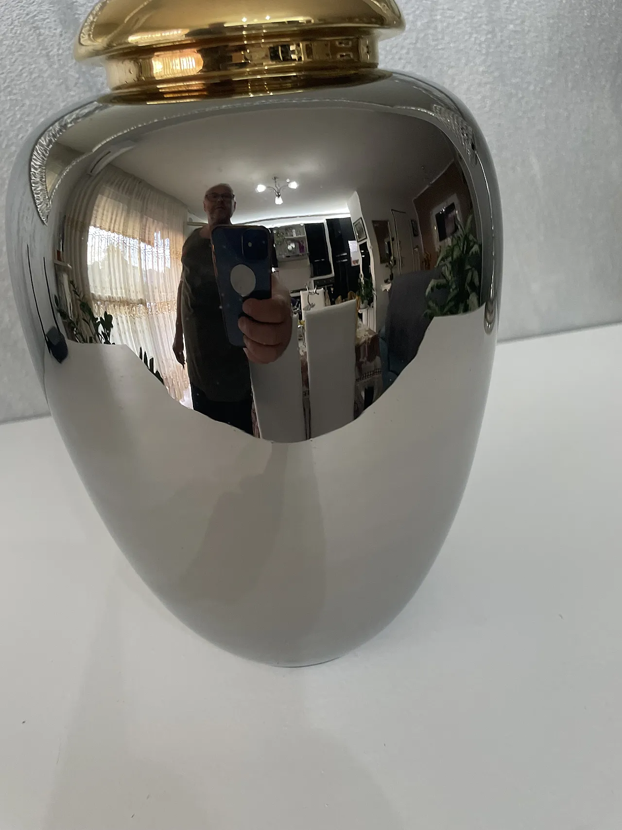 Bosa Ceramics silver vase, 1980s 12