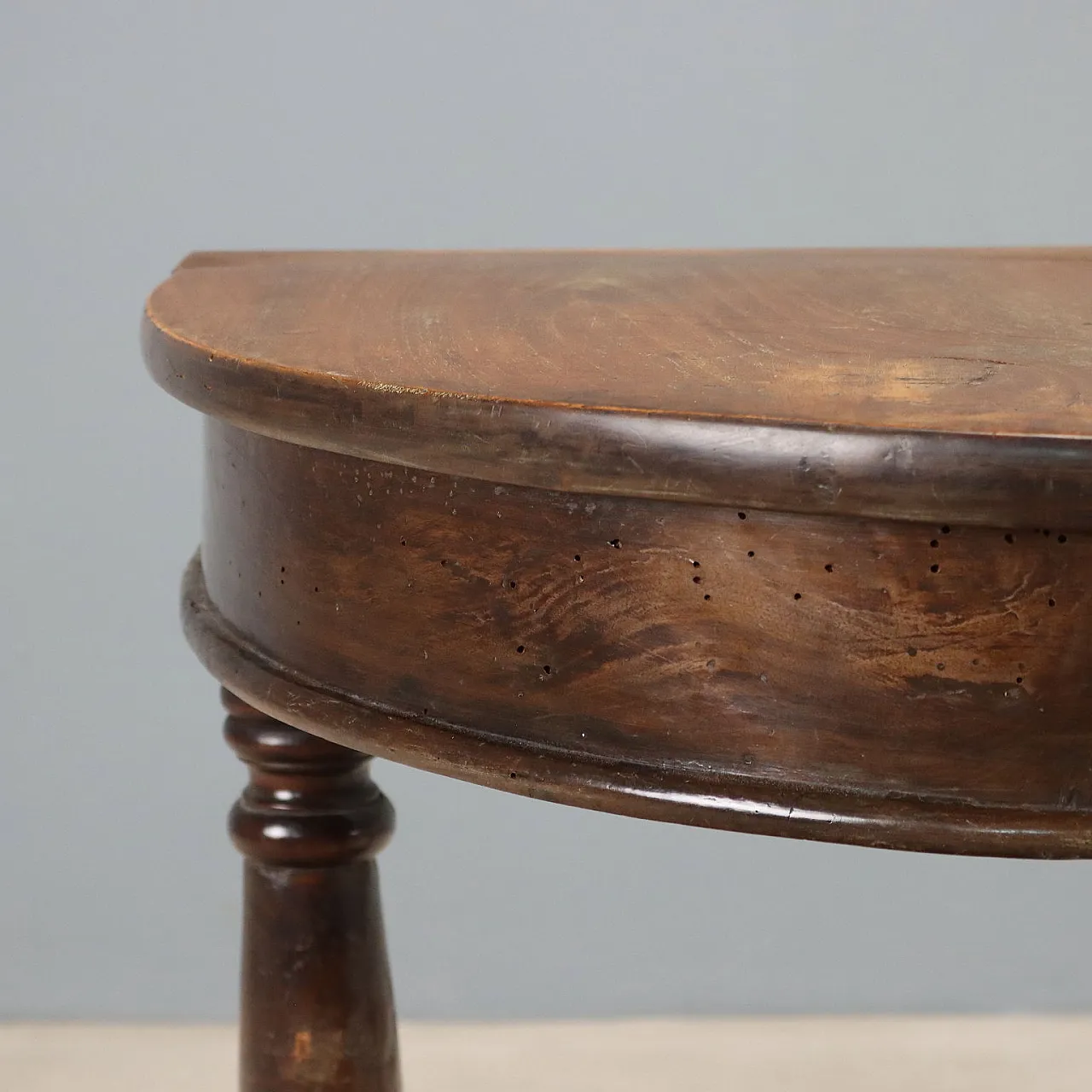 Demi Lune console in walnut, 19th century 3