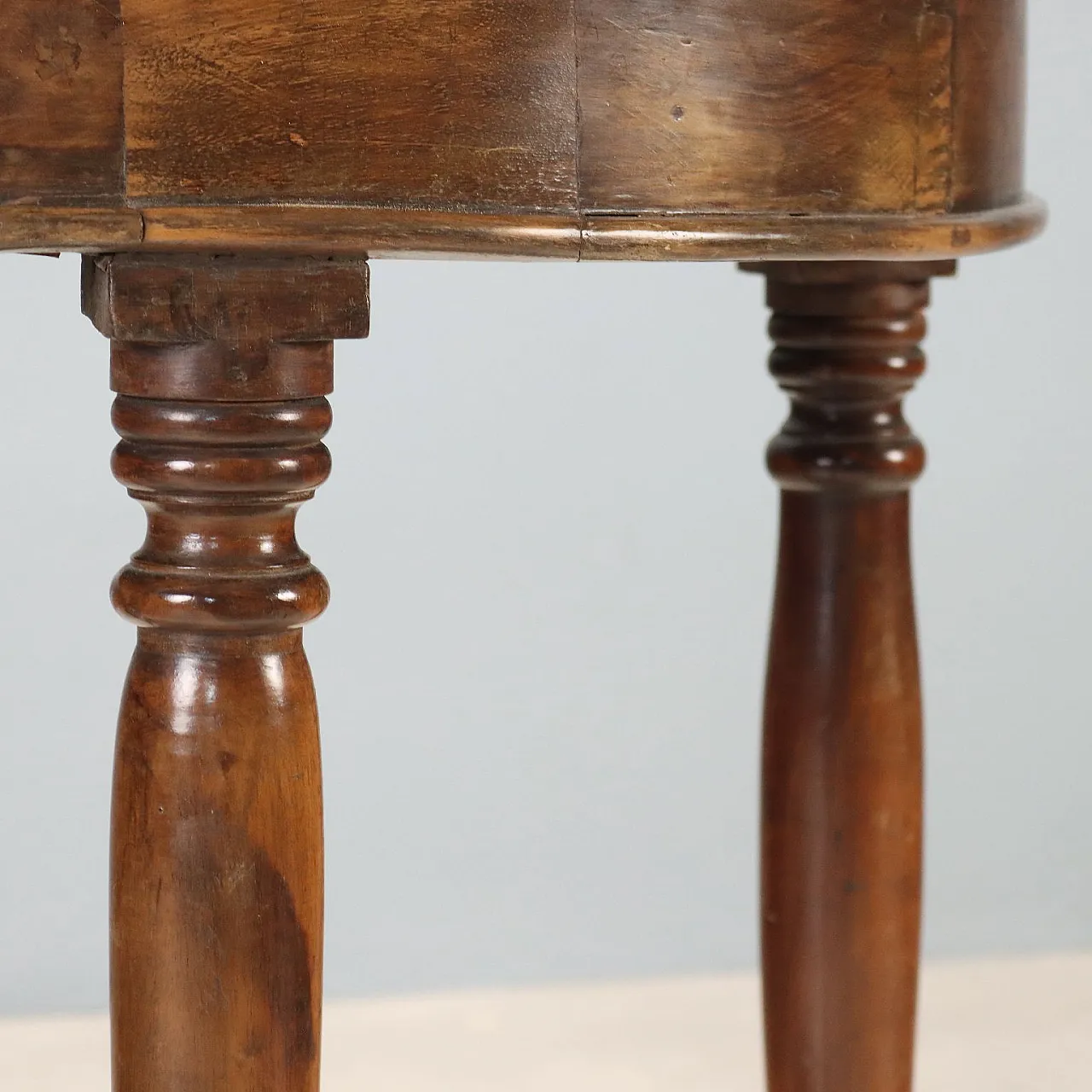 Demi Lune console in walnut, 19th century 4