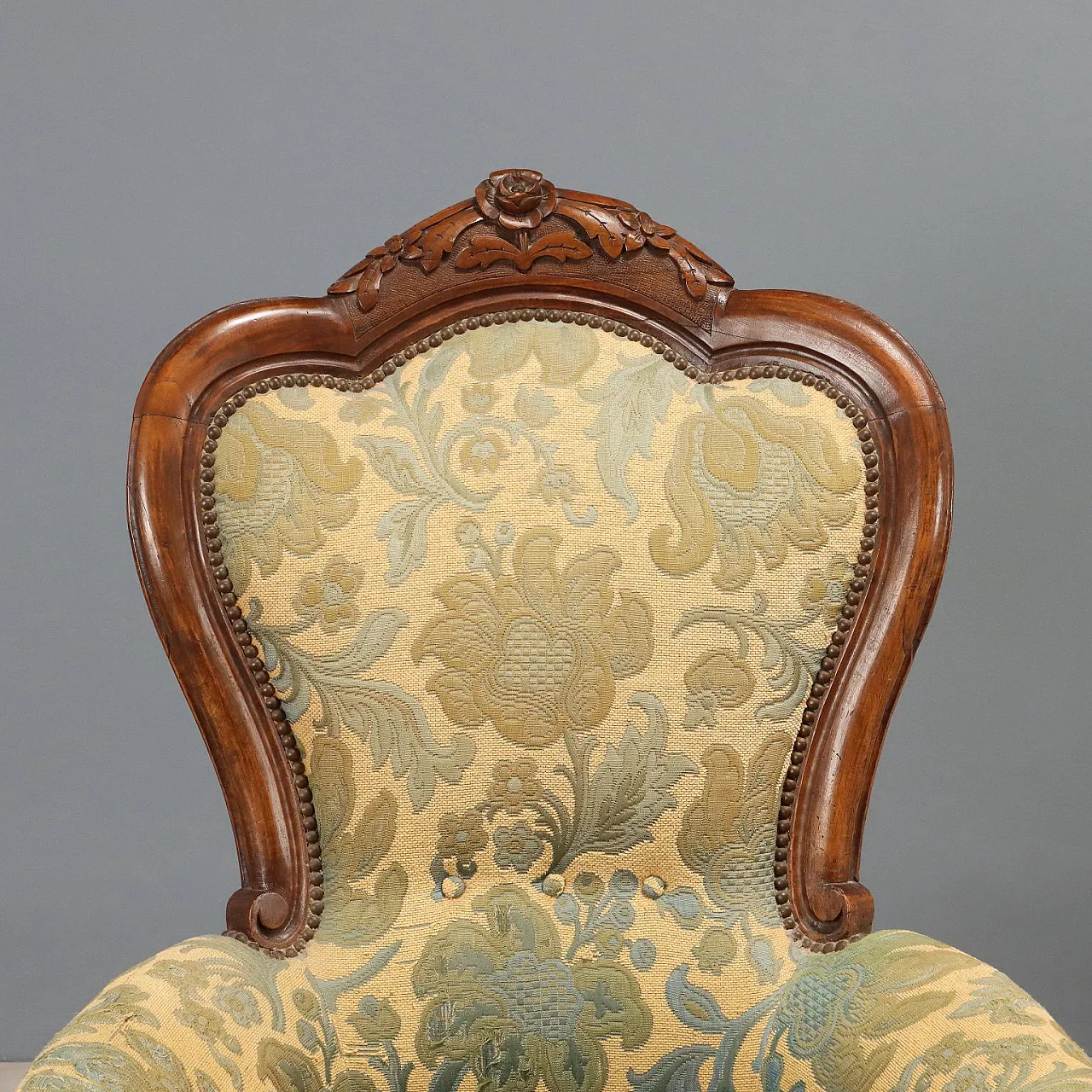 Pair of Louis Philippe armchairs in walnut, 19th century 3