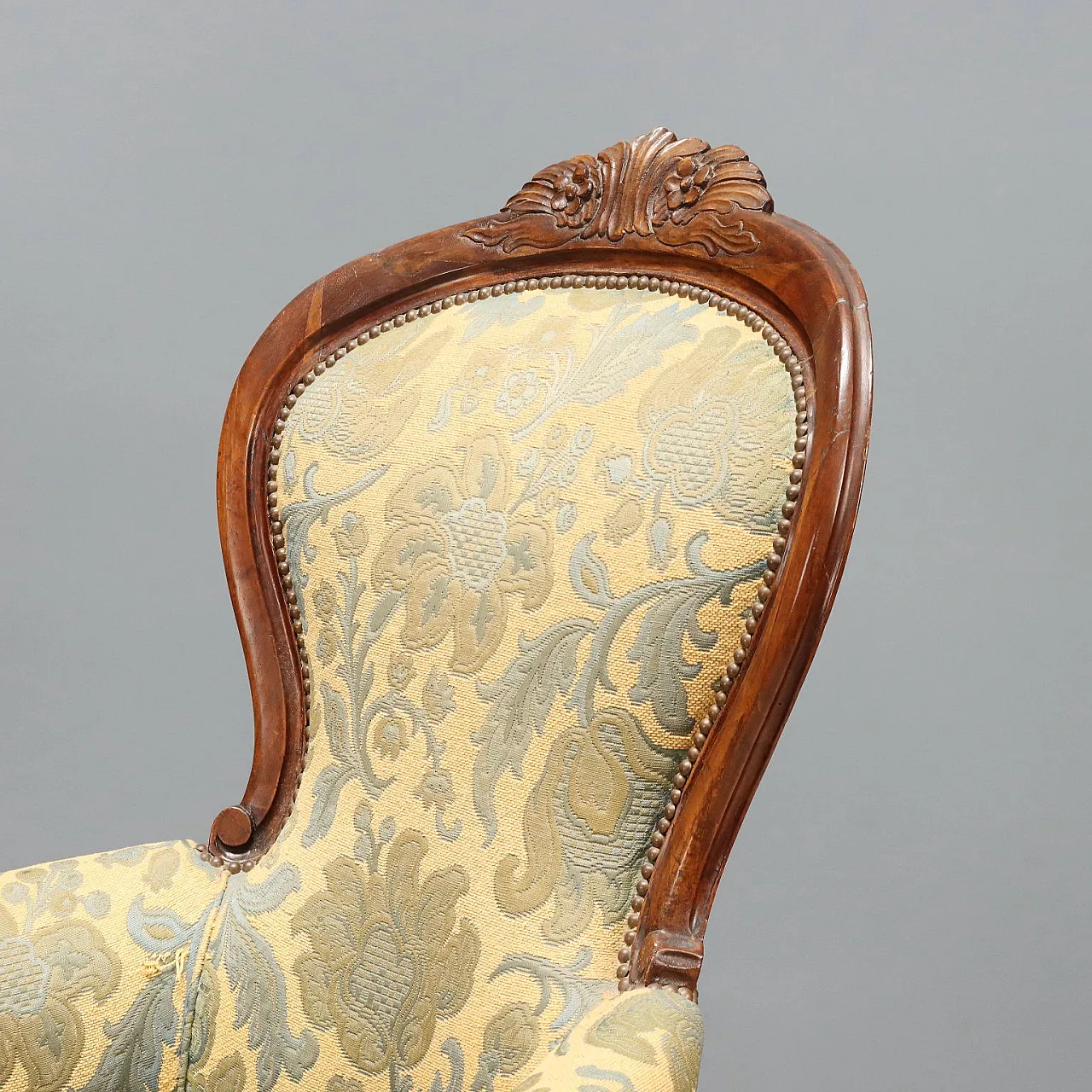 Pair of Louis Philippe armchairs in walnut, 19th century 4