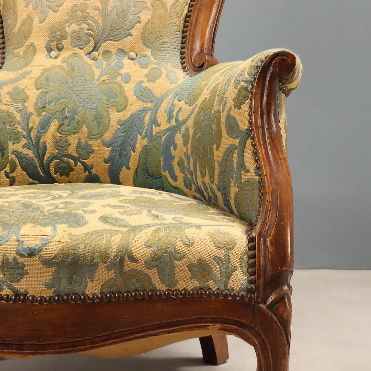Pair of Louis Philippe armchairs in walnut, 19th century 6