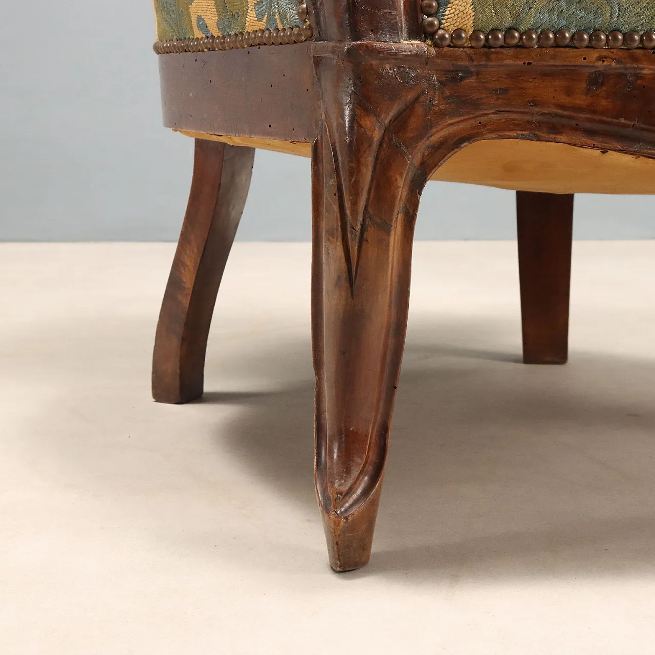 Pair of Louis Philippe armchairs in walnut, 19th century 7