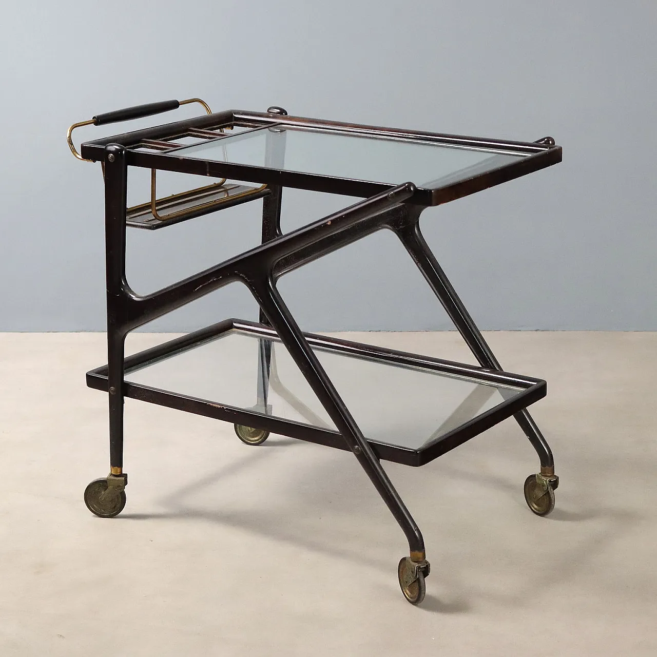 Cart with double glass top, 1950s 1