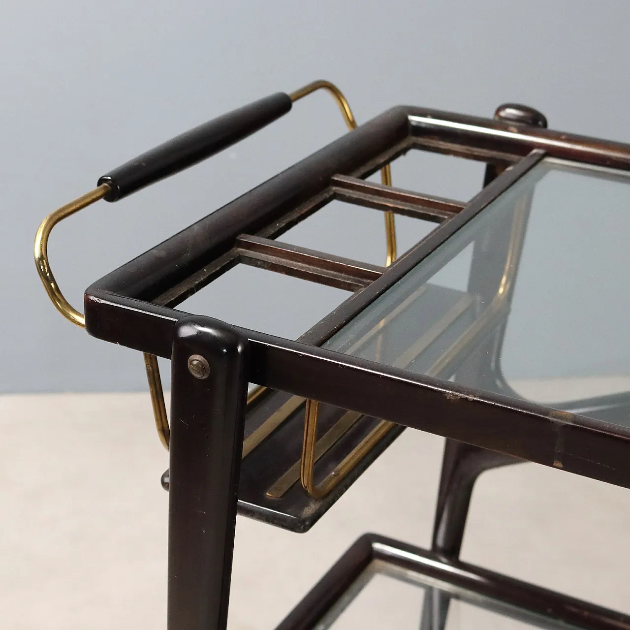 Cart with double glass top, 1950s 3