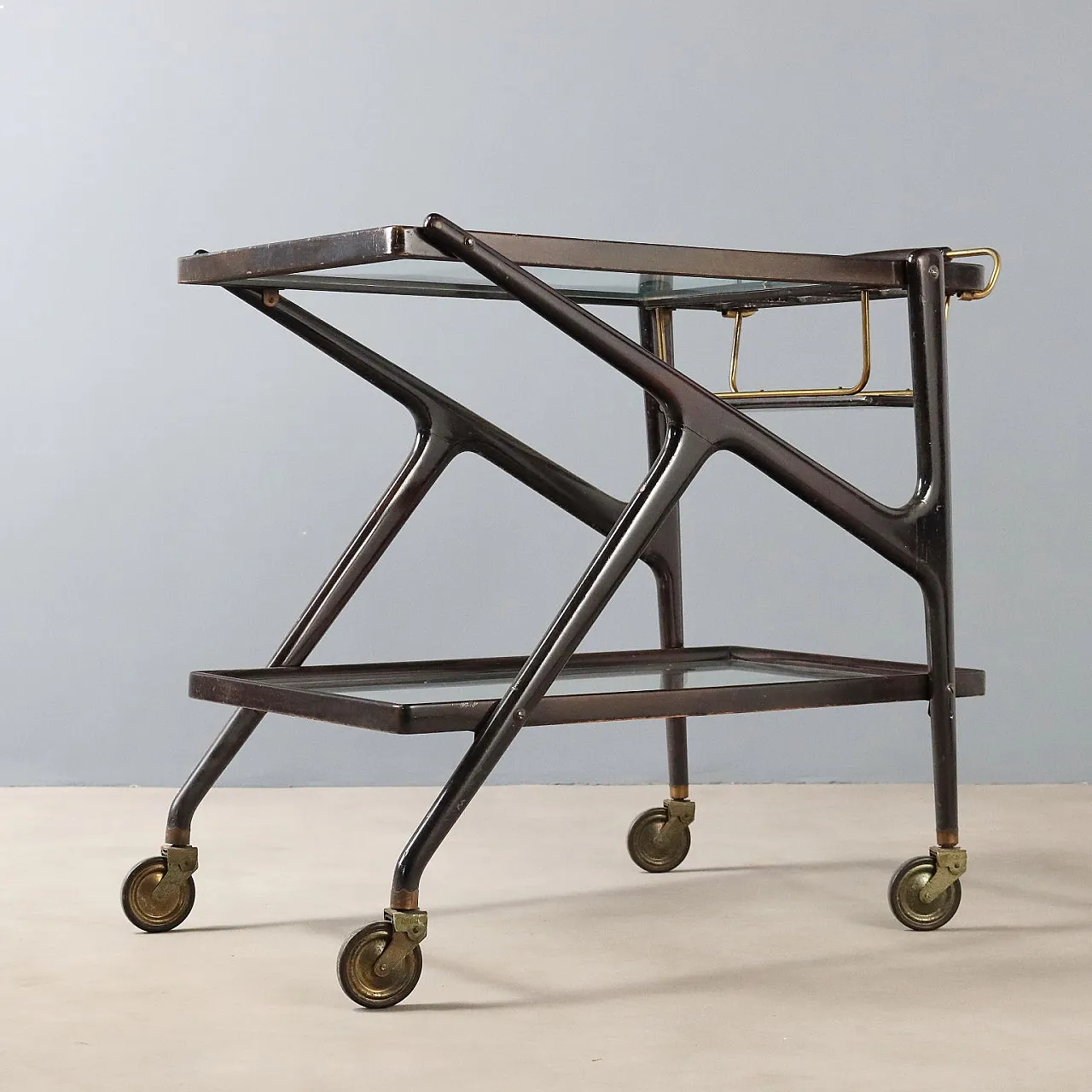 Cart with double glass top, 1950s 8