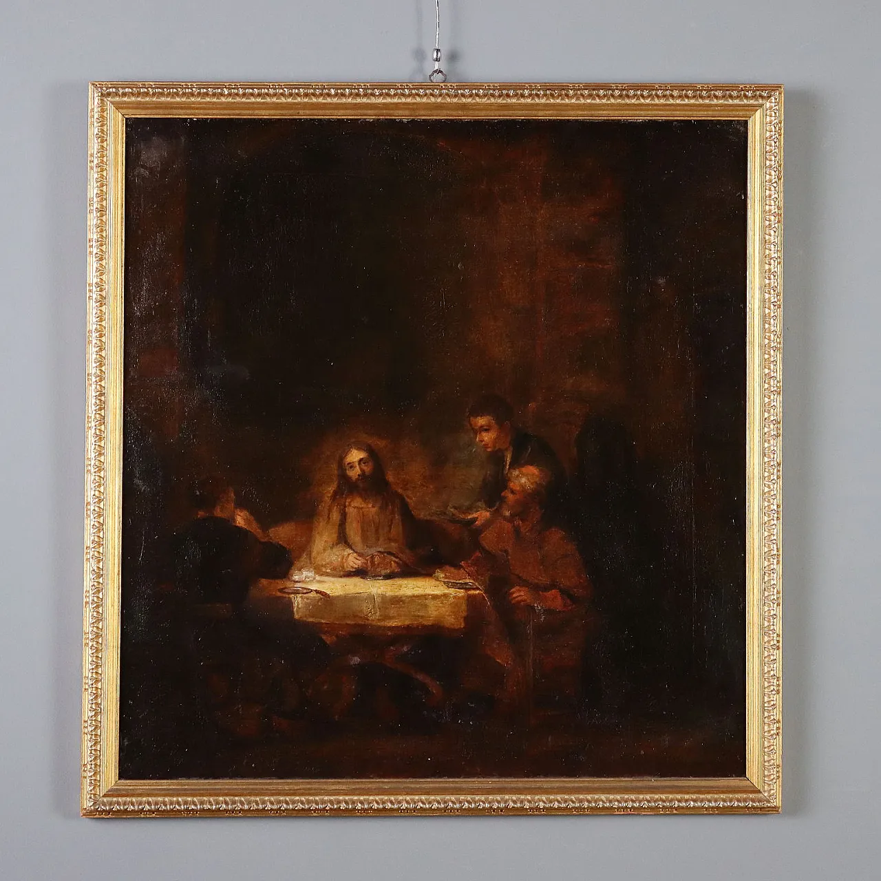 Painting Supper at Emmaus, oil on canvas, 19th century 1