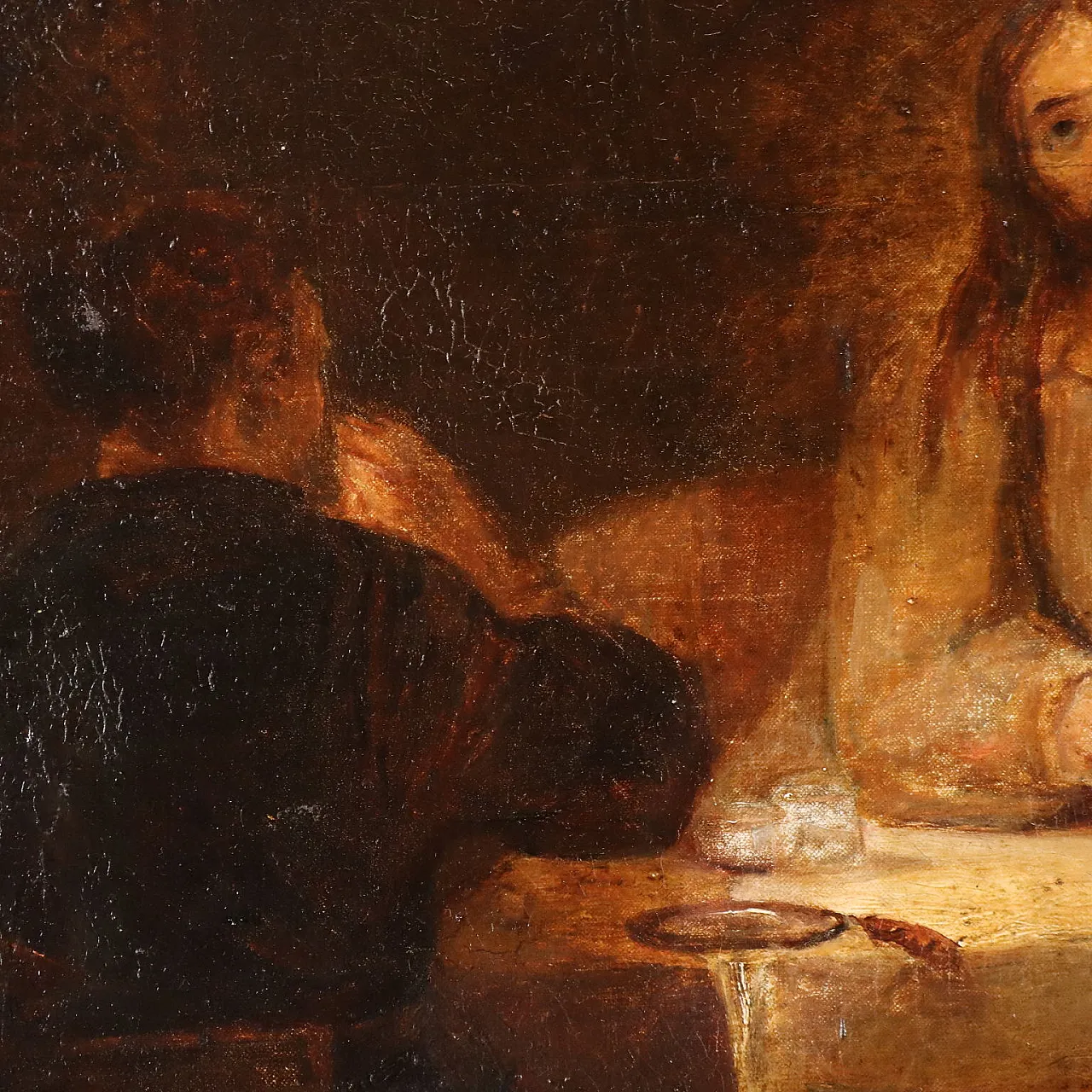 Painting Supper at Emmaus, oil on canvas, 19th century 5