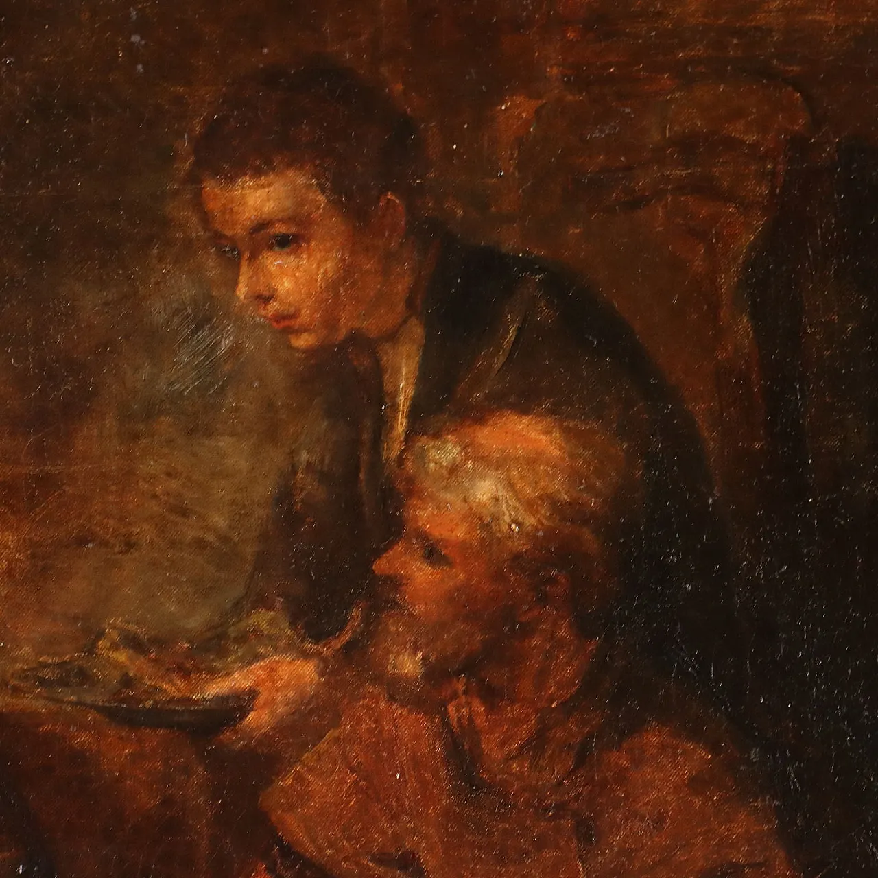 Painting Supper at Emmaus, oil on canvas, 19th century 6