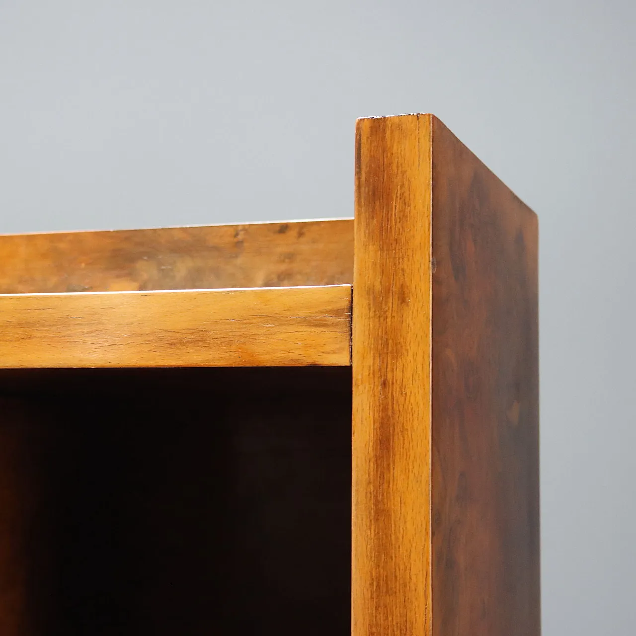 Arredo in radica con maniglie in alluminio, anni '30 5