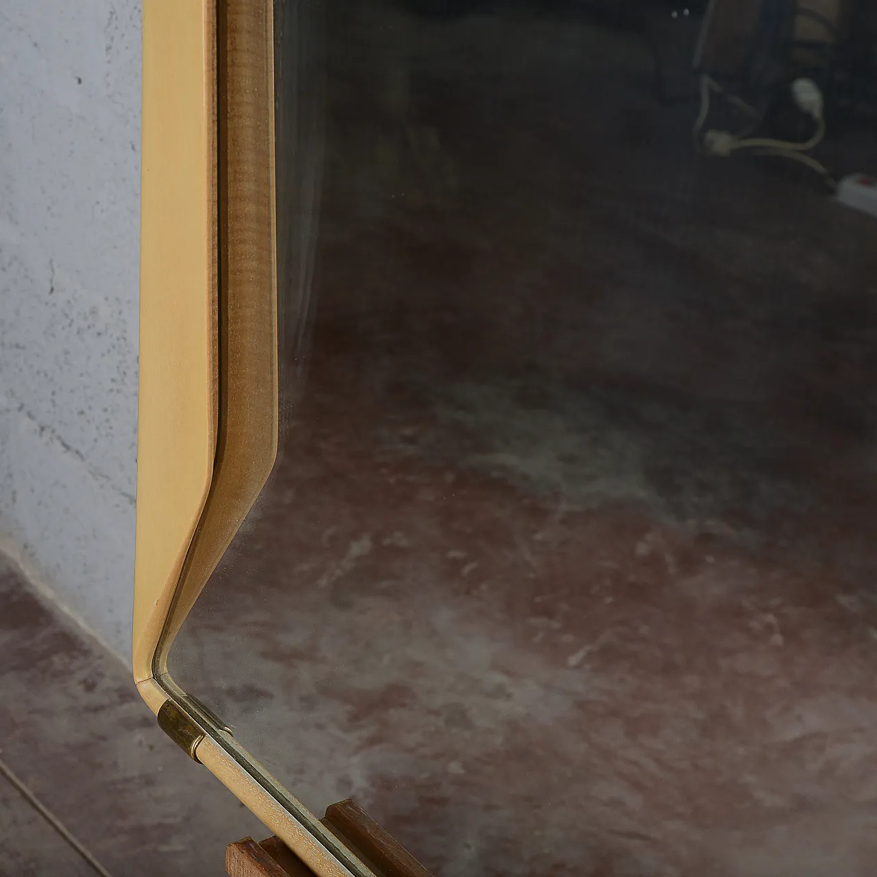 Specchiera con cornice in legno Dassi, anni '50 4