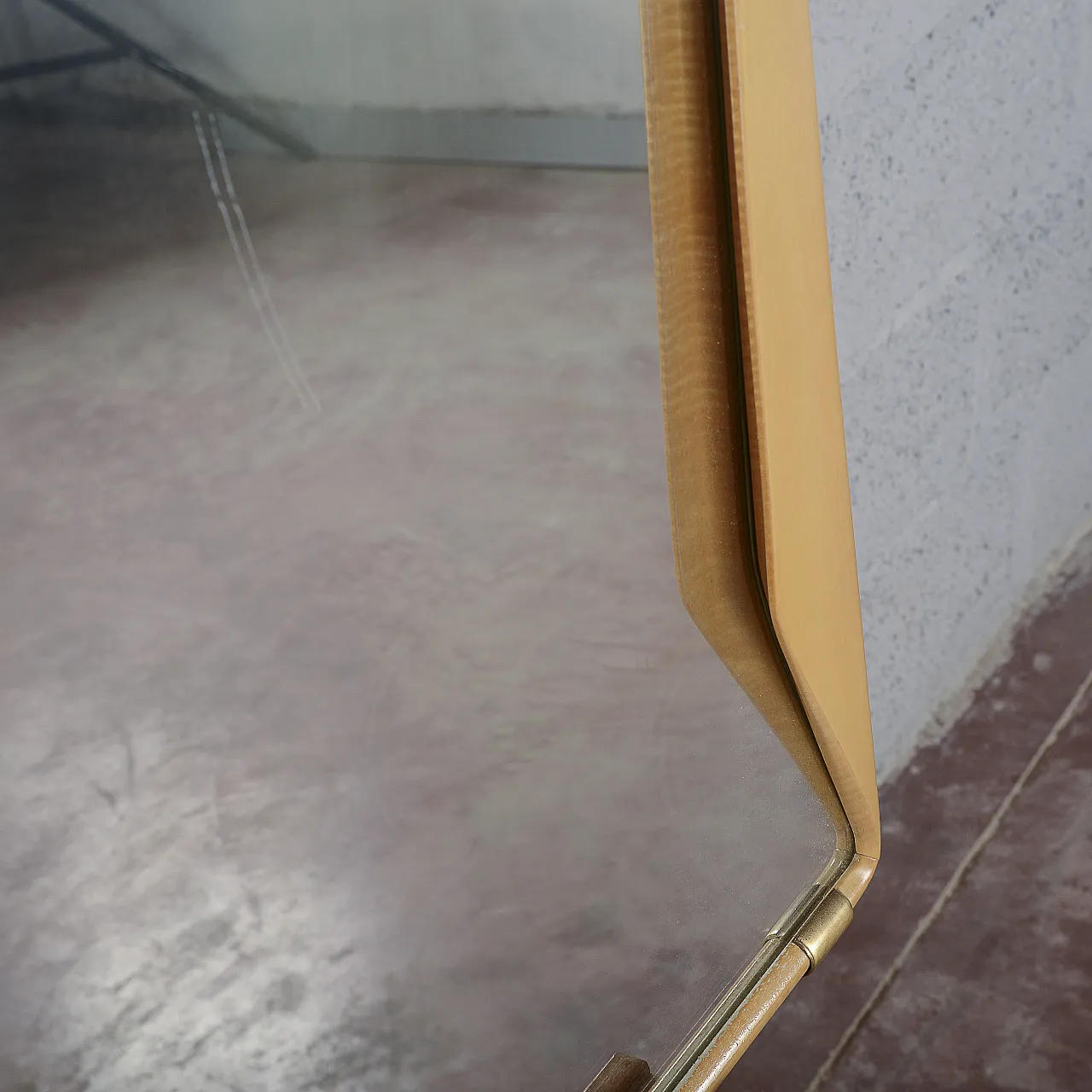 Specchiera con cornice in legno Dassi, anni '50 6