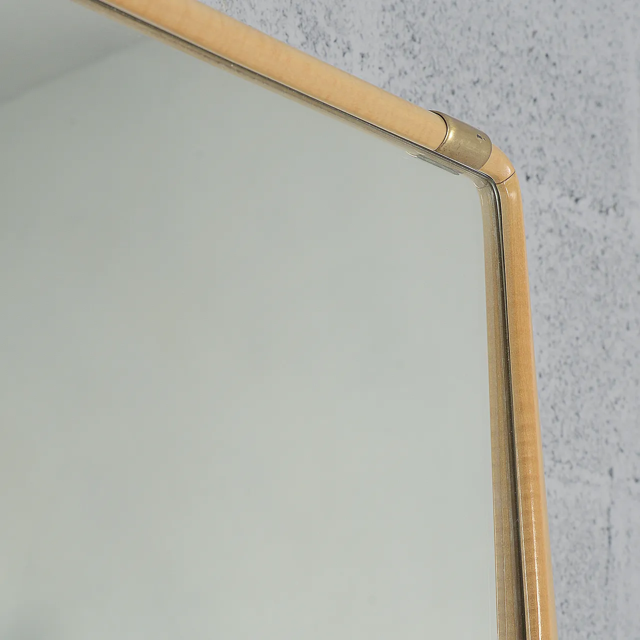 Specchiera con cornice in legno Dassi, anni '50 7