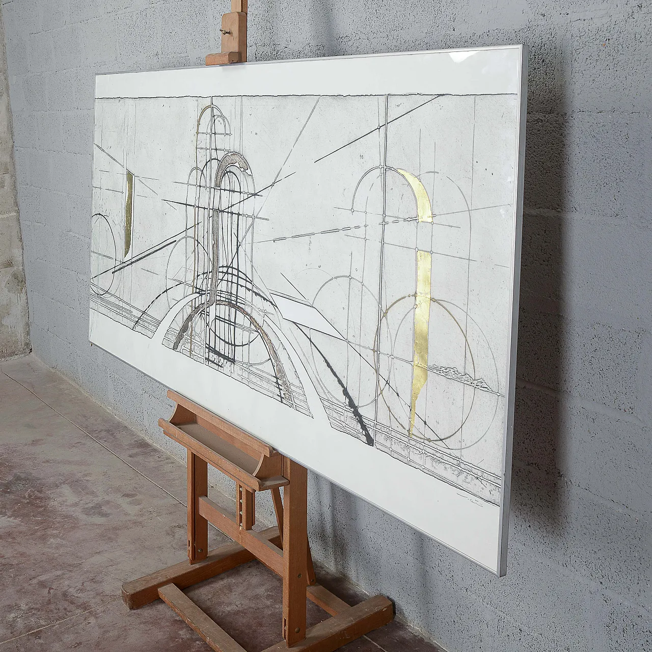Quadro tecnica di Walter Valentini, tardo '900 5