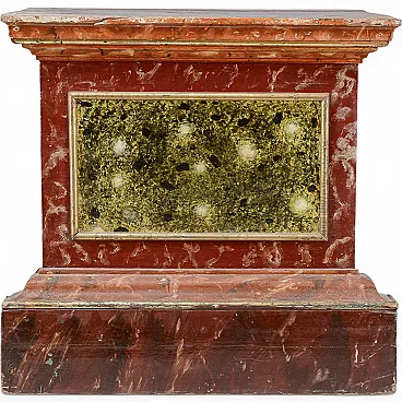Basic lacquered wooden stool, 18th century