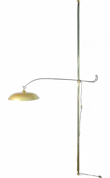 Lampada cielo-terra in ottone, anni '40