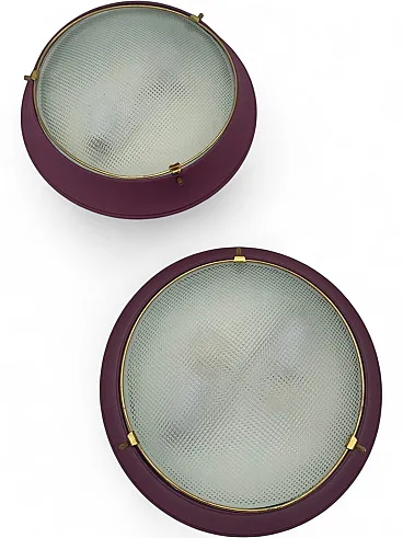 Pair of sconces attributed to Fontana Arte, 1960s