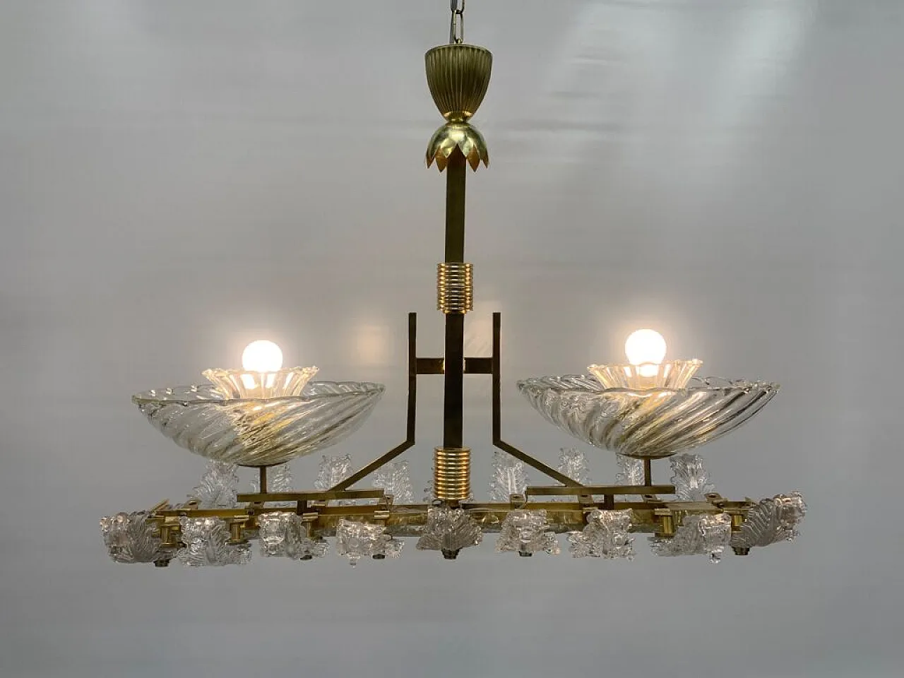 Seguso pendant chandelier, 1950s 1