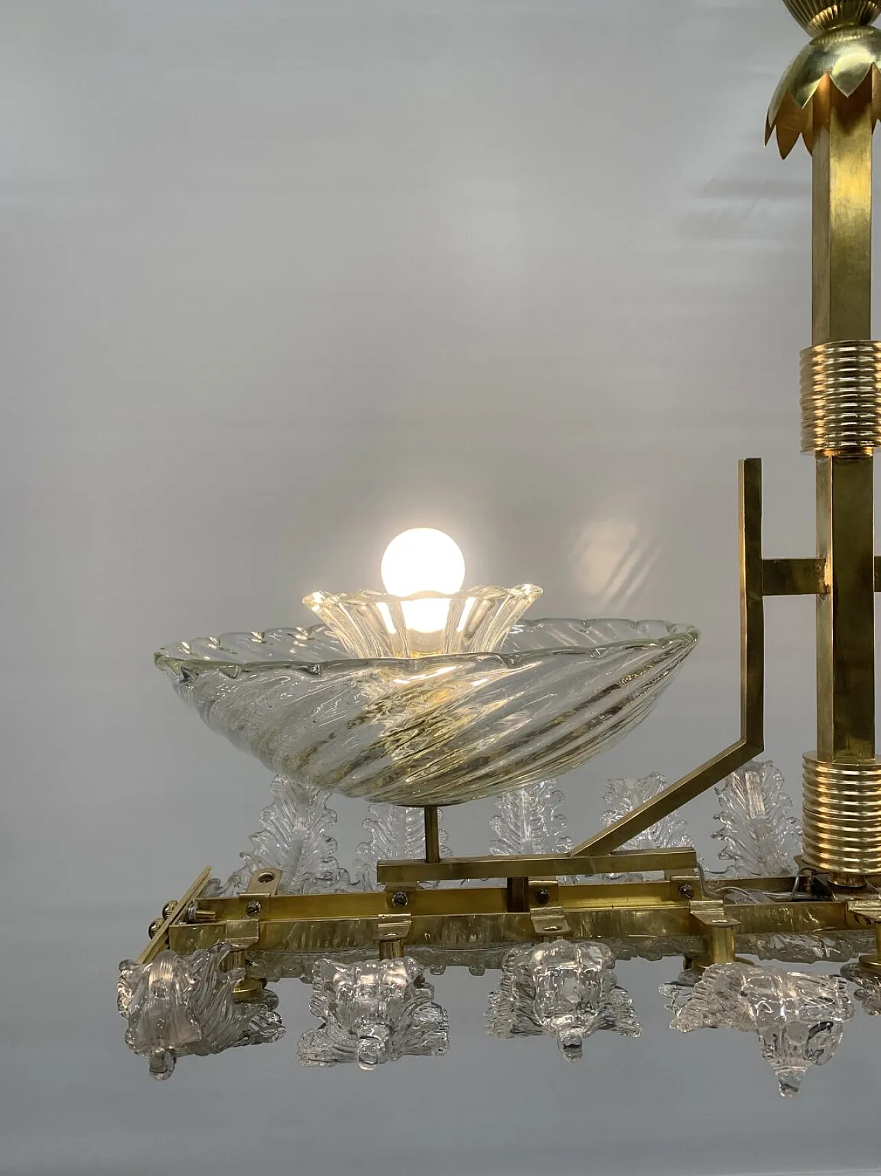 Seguso pendant chandelier, 1950s 2