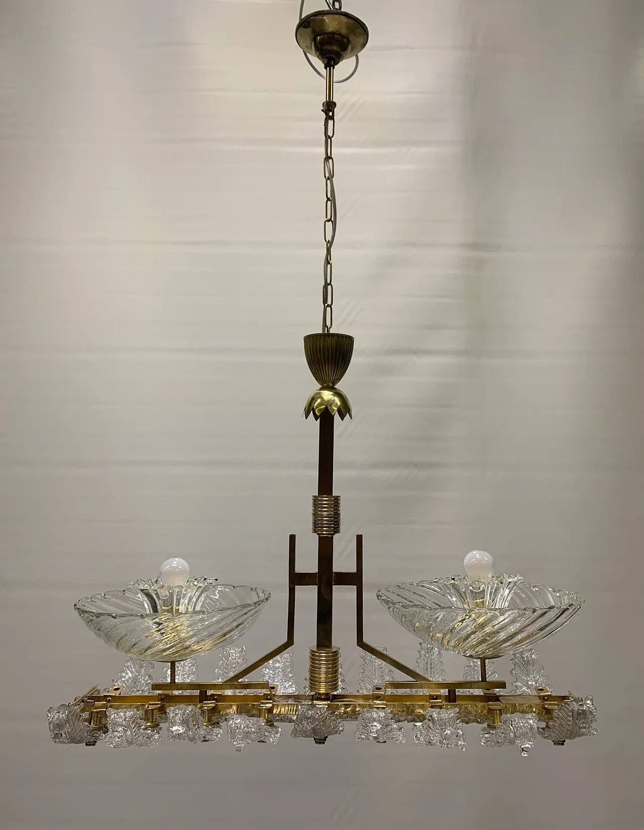 Seguso pendant chandelier, 1950s 3