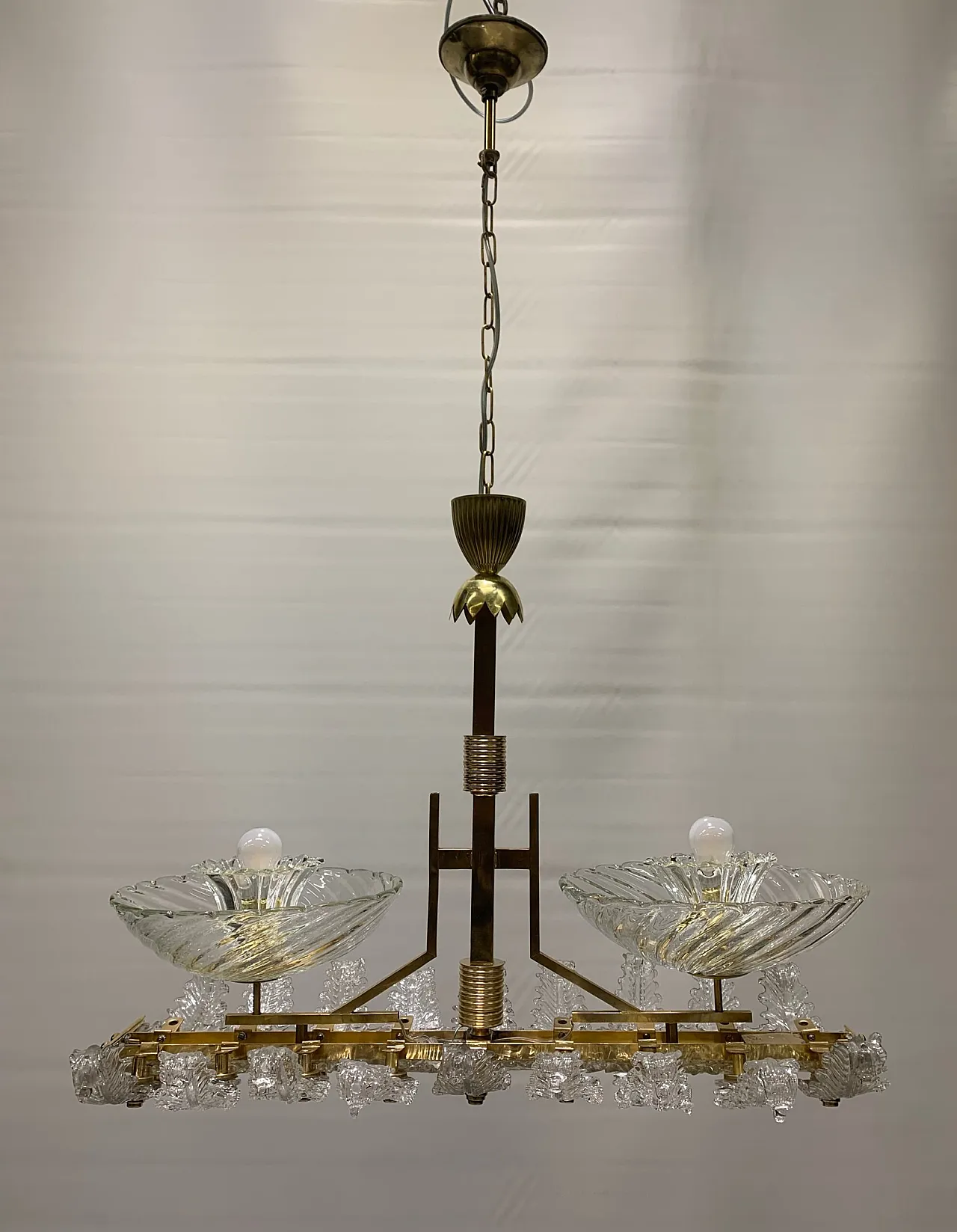 Seguso pendant chandelier, 1950s 5