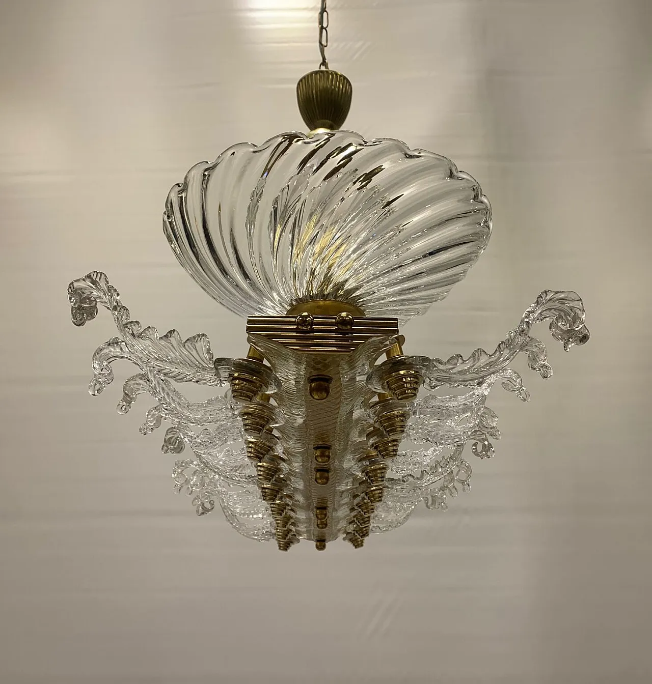 Seguso pendant chandelier, 1950s 7