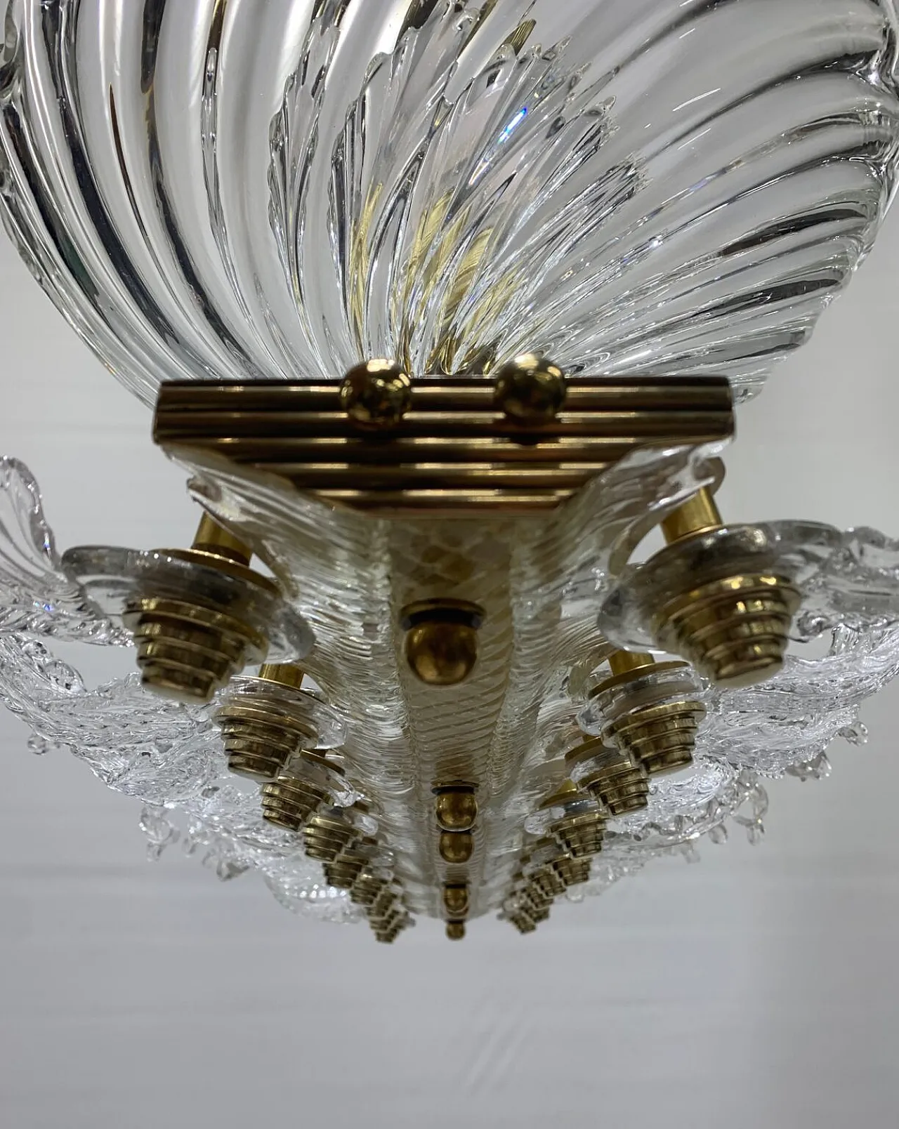 Seguso pendant chandelier, 1950s 8