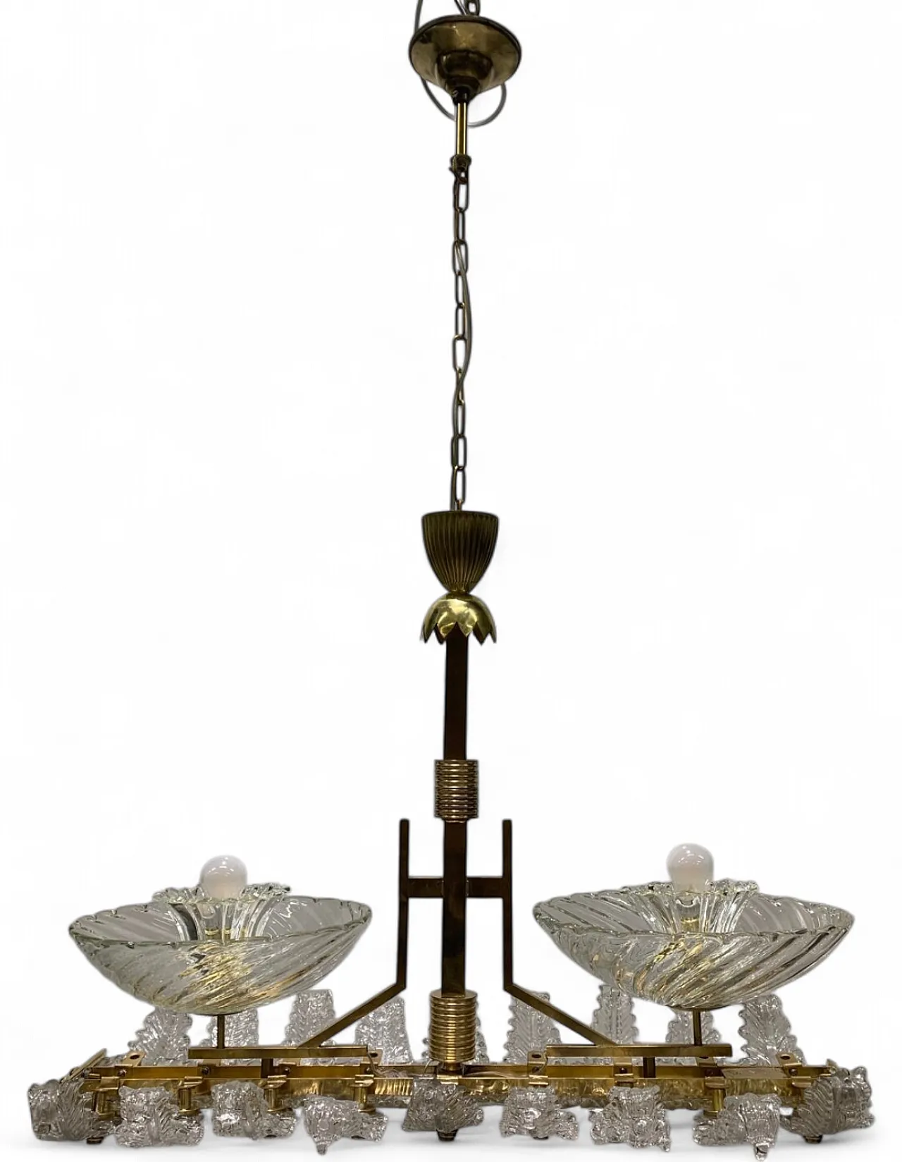 Seguso pendant chandelier, 1950s 10