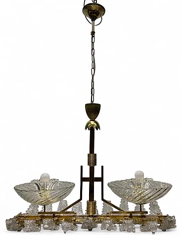 Seguso pendant chandelier, 1950s