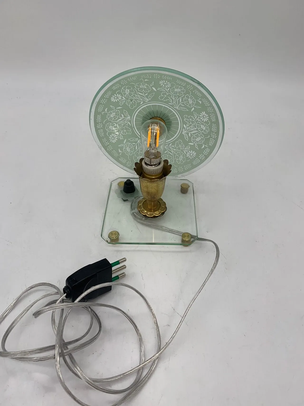 Single table lamp attributed to Fontana Arte, 1940s 6
