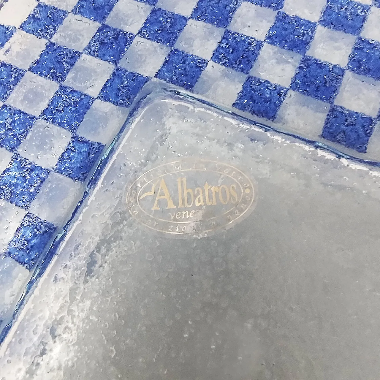 Vassoio di Albatros in vetro di Murano, anni '70 7