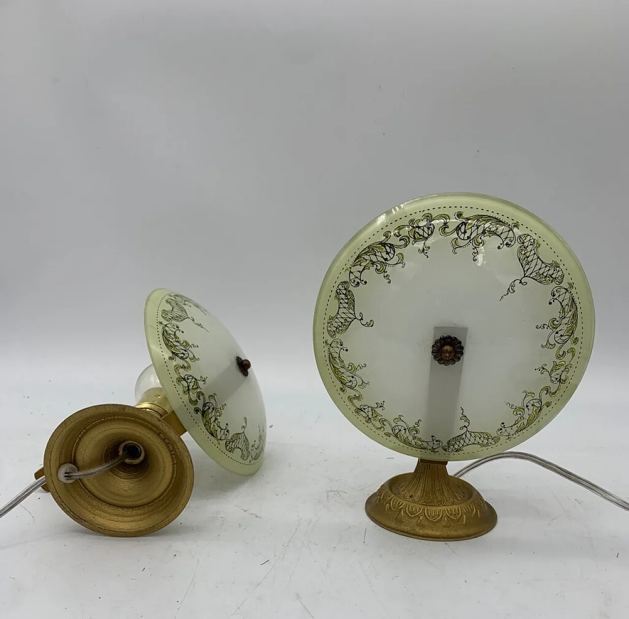 Pair of brass table lamps, 1940s 4