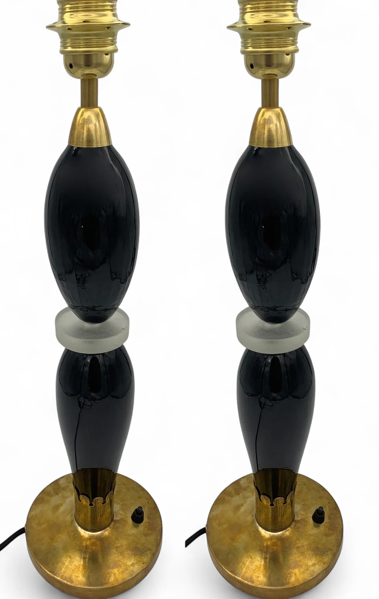 Pair of Murano table lamps attributed to Mazzega, 1960s 7
