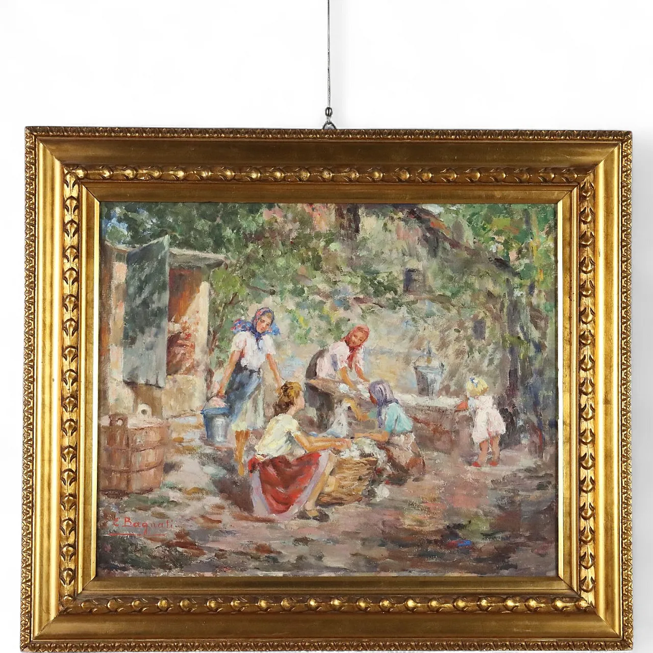 Painting Scene with Women at the Washhouse, 20th century 11
