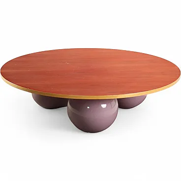 Coffee table with sphere base, 1980s