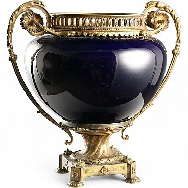 Centrotavola in porcellana e bronzo, '800