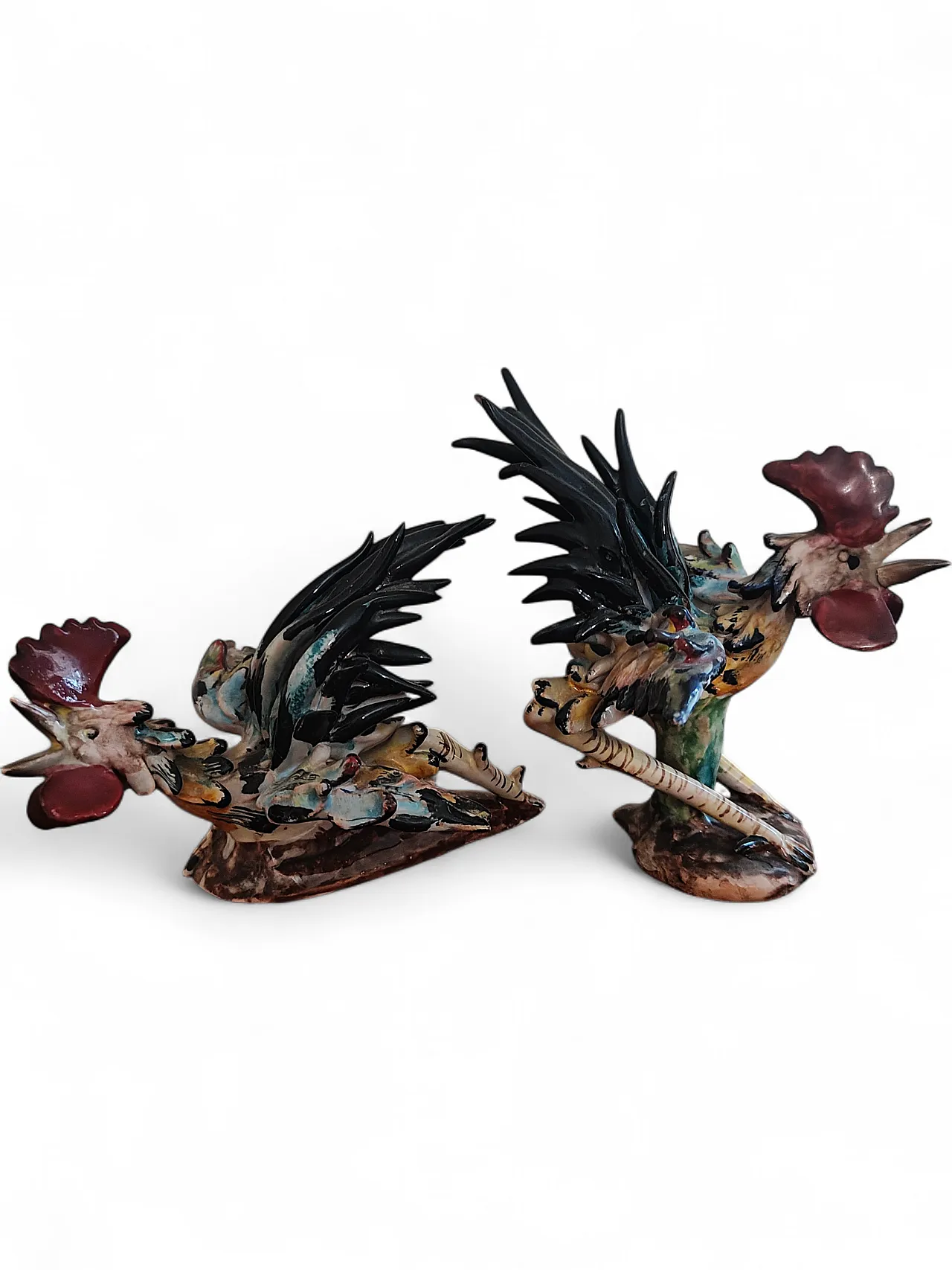 Pair of ceramic roosters 5
