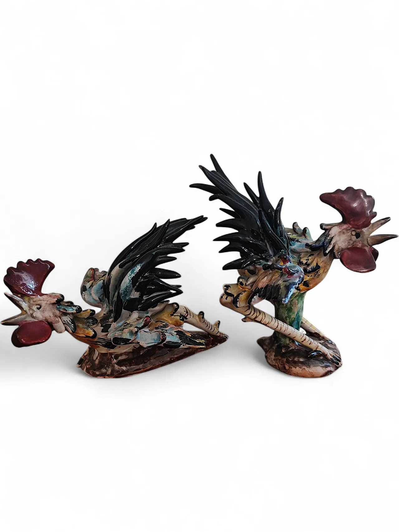Pair of ceramic roosters 6