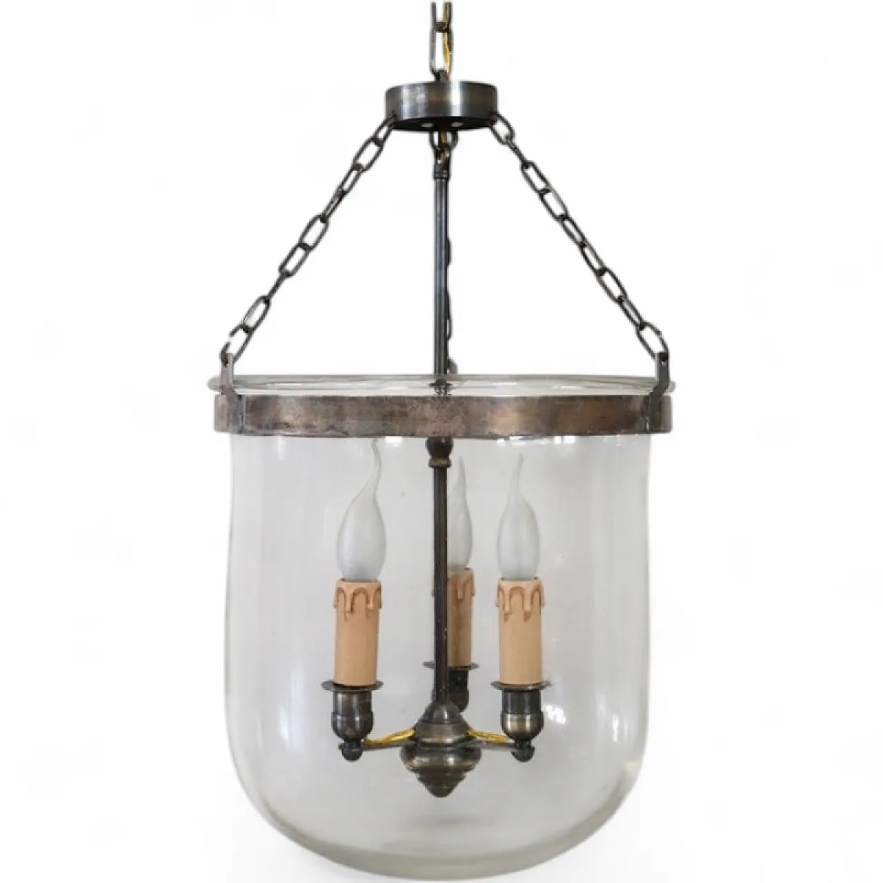 Blown glass bell lantern, early 1900s 15