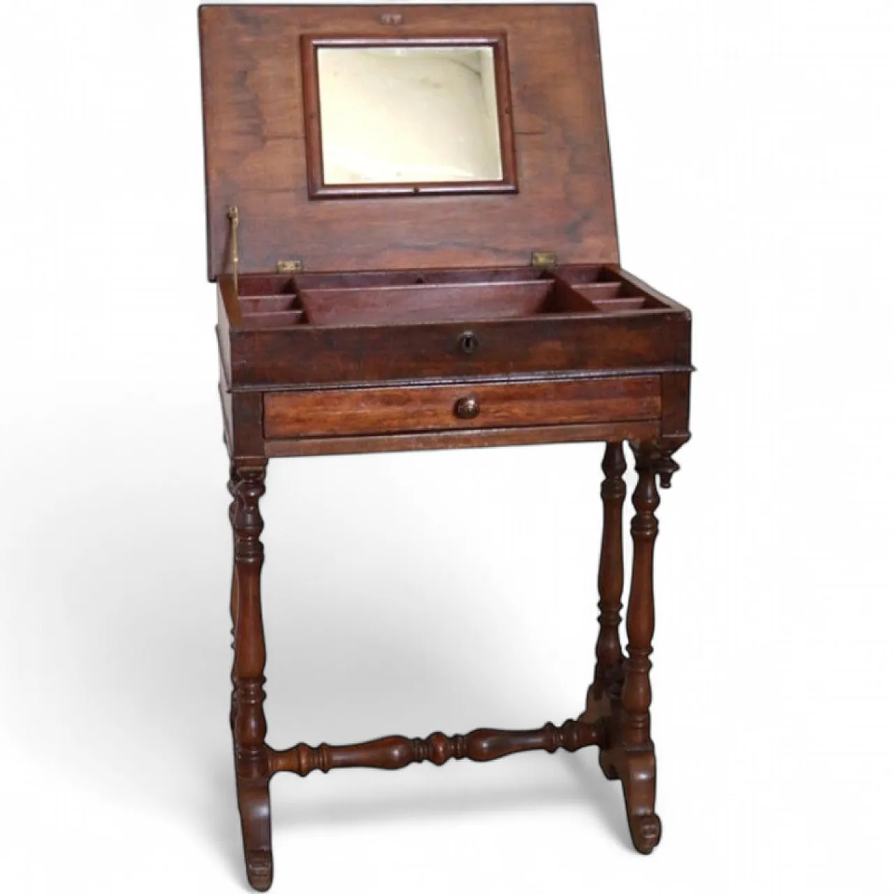 Antique walnut coffee table, 19th century 16