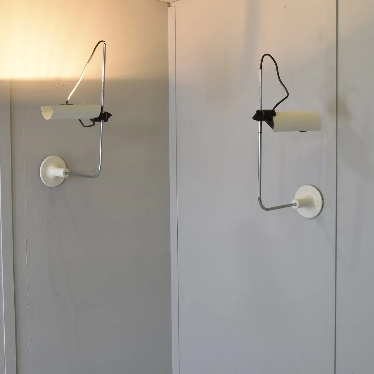 Pair of Adam wall lamps by Vico Magistretti for O-Luce, 1970s 3
