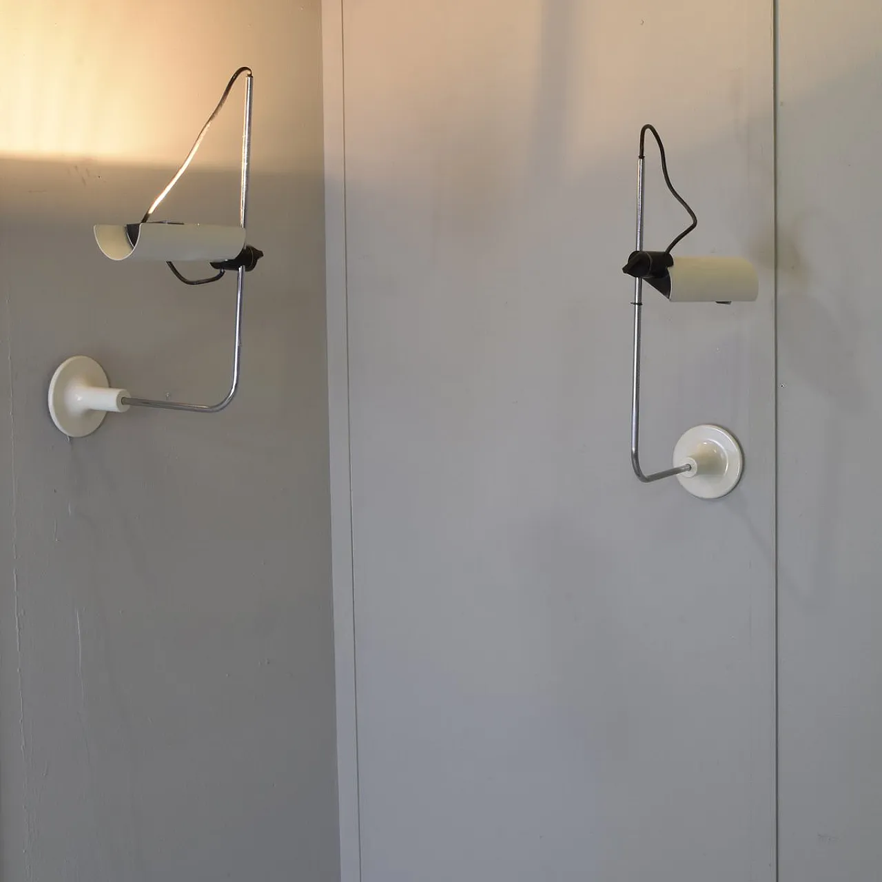 Pair of Adam wall lamps by Vico Magistretti for O-Luce, 1970s 5