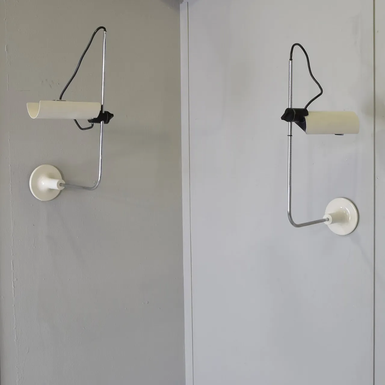 Pair of Adam wall lamps by Vico Magistretti for O-Luce, 1970s 12