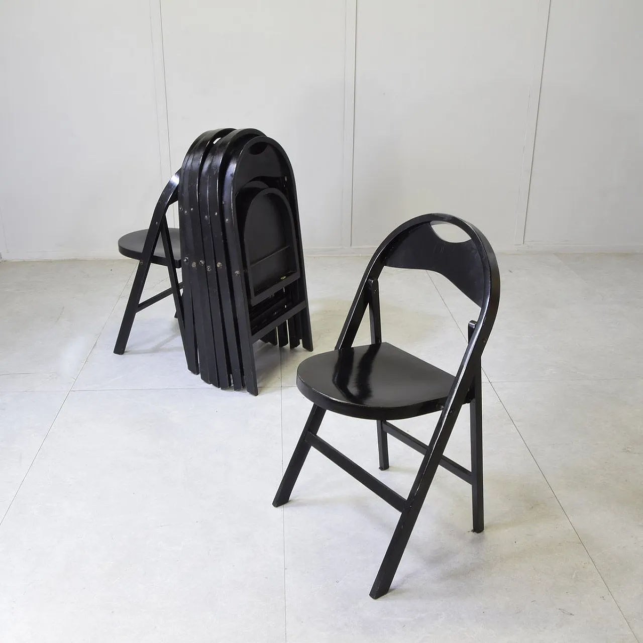 8 Tric chairs by Achille & Pier Giacomo Castiglioni for Bernini, 1960s 4