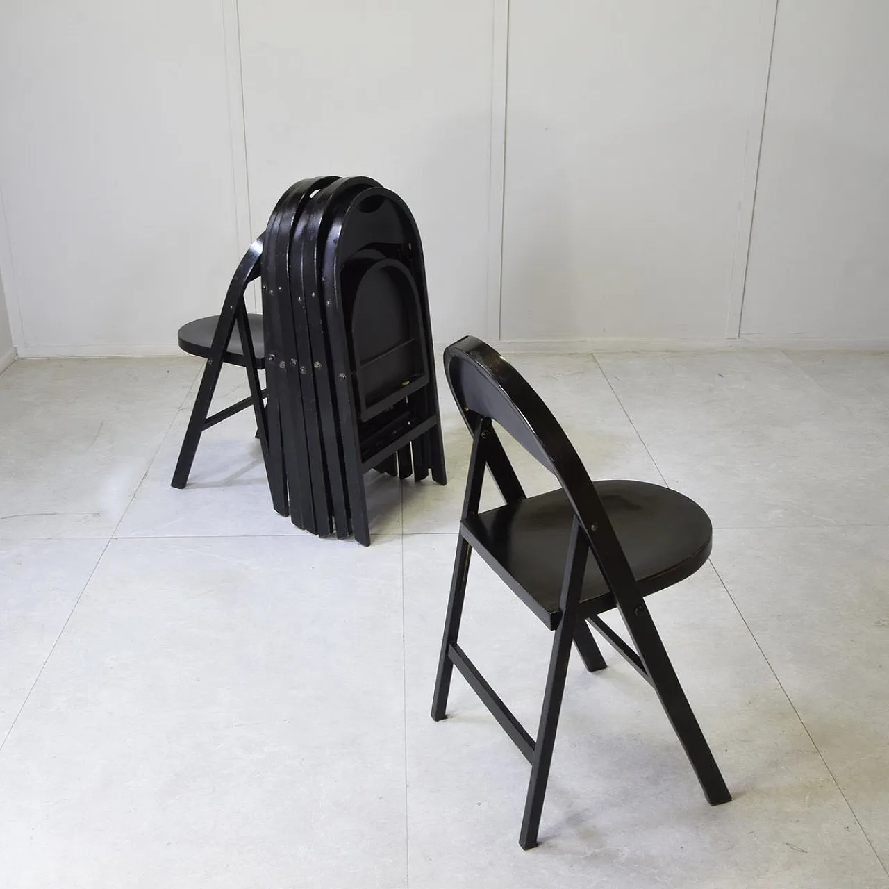 8 Tric chairs by Achille & Pier Giacomo Castiglioni for Bernini, 1960s 6