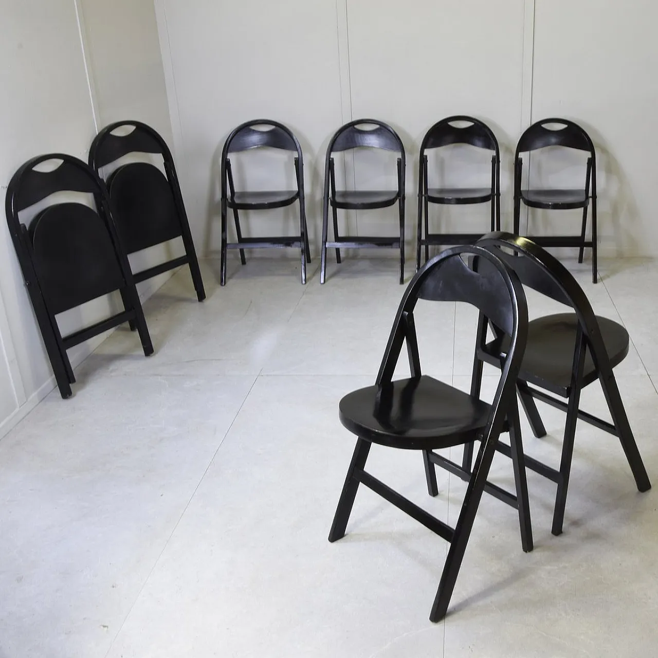 8 Tric chairs by Achille & Pier Giacomo Castiglioni for Bernini, 1960s 7