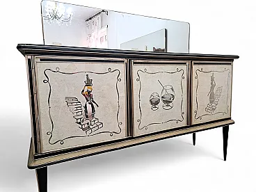 Mascagni sideboard with 3 doors and mirror