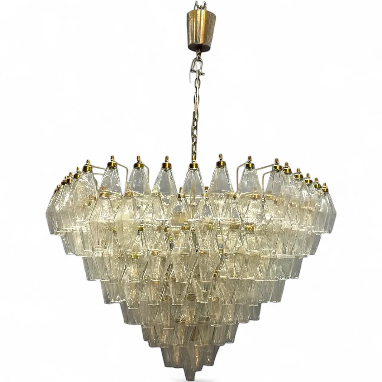 Lampadario Poliedri in vetro di Murano, Italia, anni '70 20