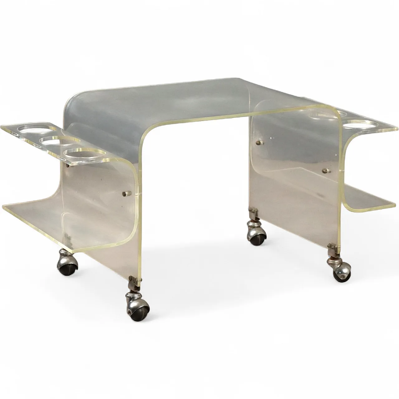 Plexiglass bar cart, late 20th century 7